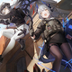 Illustration of Schwarz and Liskarm from Arknights